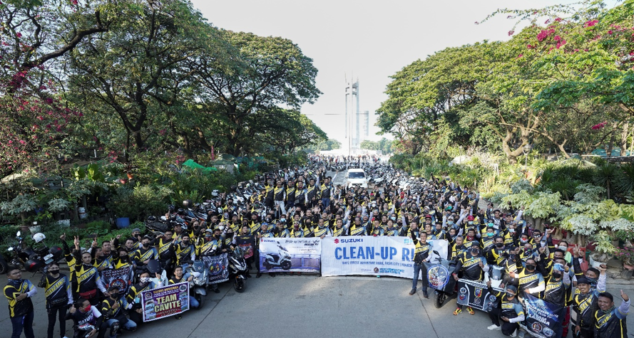 Suzuki Burgman Street Riders Undertake Meaningful Cleanup Ride in Pasig