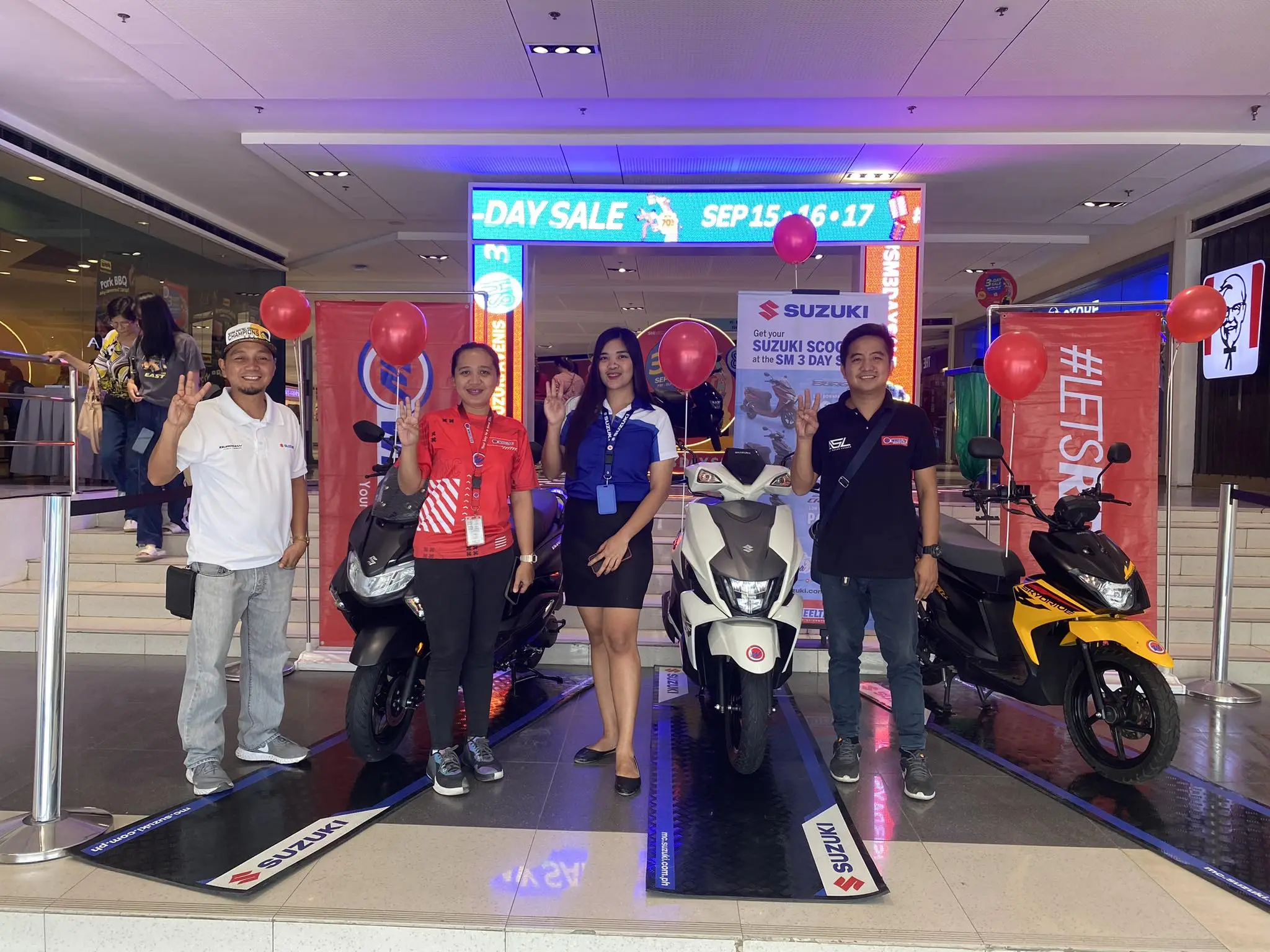 suzuki employees motorcycle display