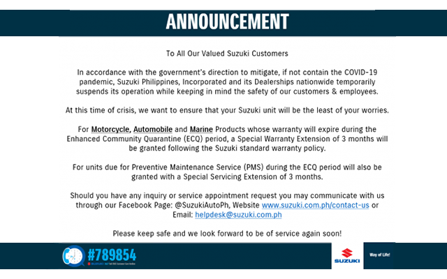 Warranty Extension Announcement
